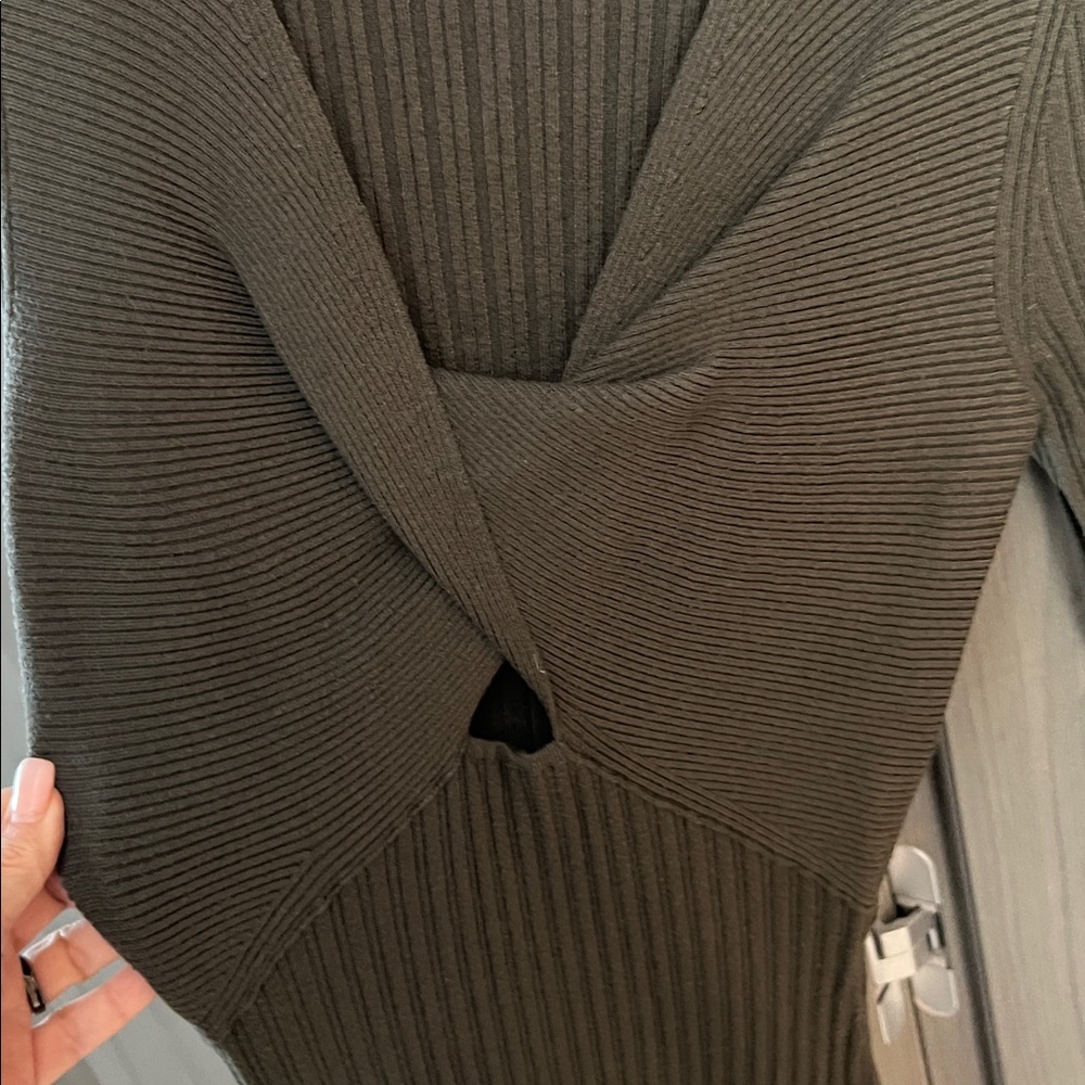 $425 RAMY BROOK Pilare cashmere blend cut out knit dress L - Picture 6 of 9